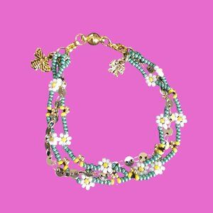 Bracelet - Daisies and Bees